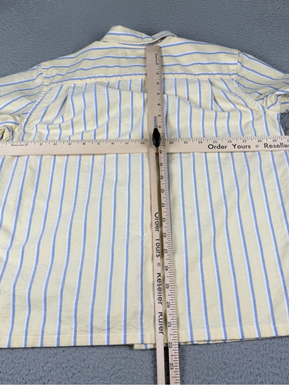 Polo Ralph Lauren Oxford Camp Shirt Boys Youth Large (14-16) Yellow Striped Pony - Picture 4 of 10